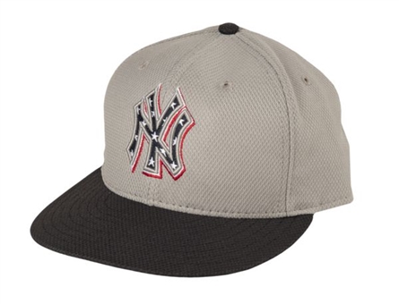 2013 Mariano Rivera Game Worn New York Yankees 4th of July Hat (MLB AUTH)